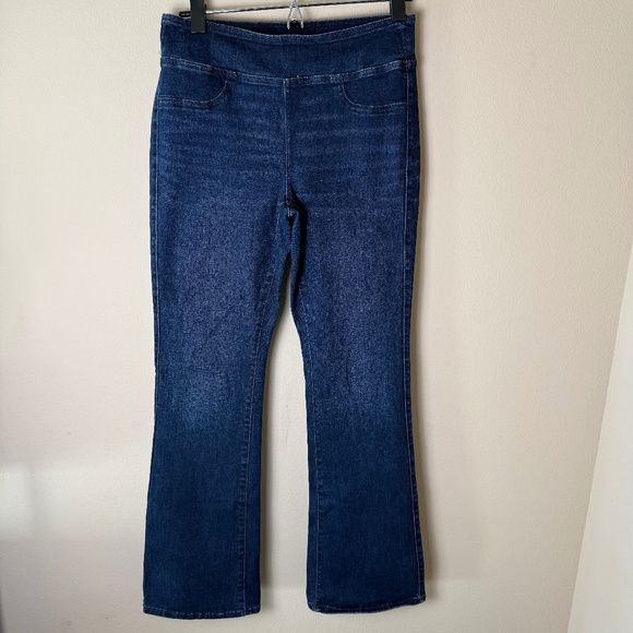 American Eagle Pull On Bootcut Jeans Womens Small Short Luxe Stretch Dark Wash - Picture 1 of 9